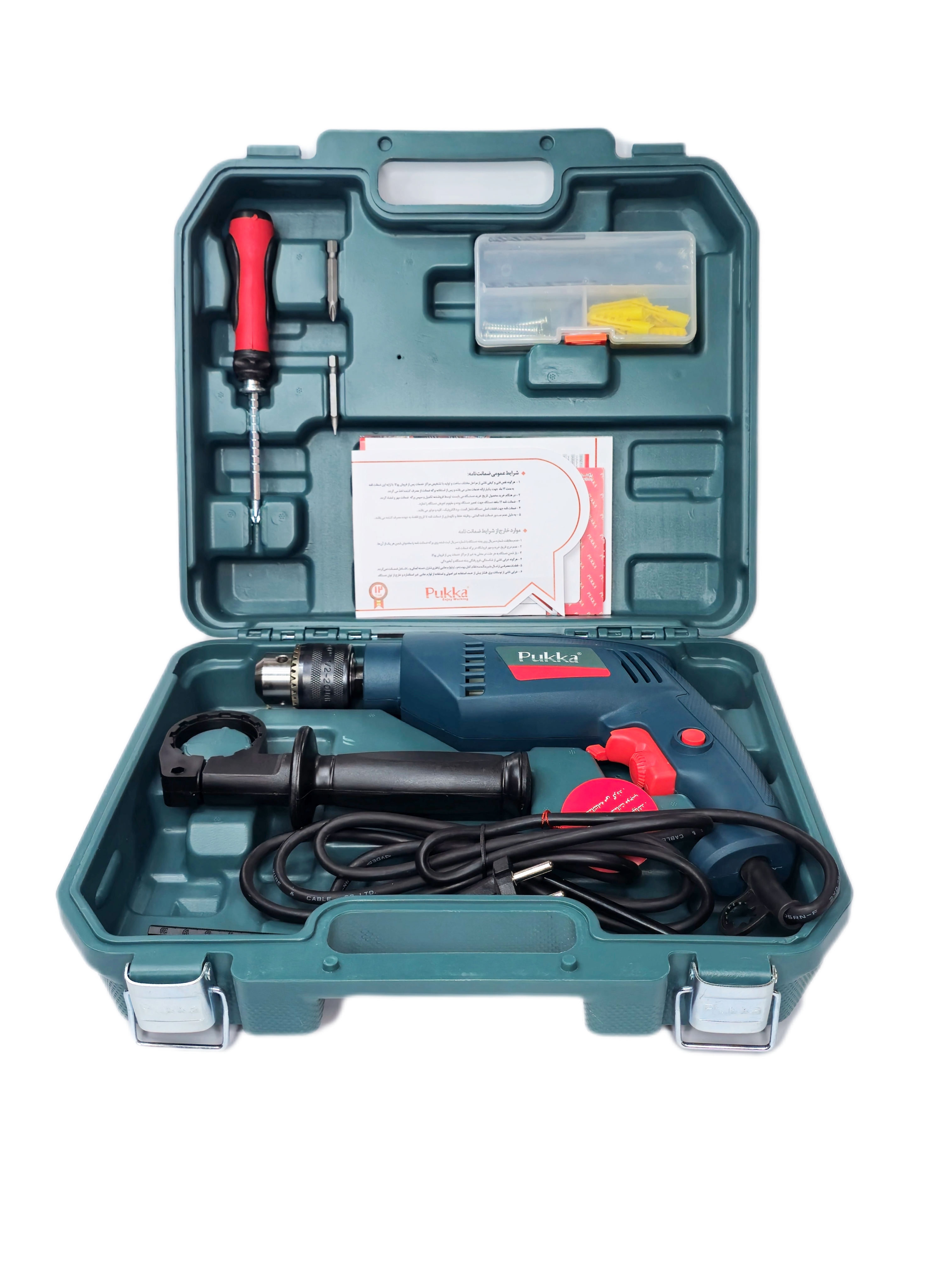 کیت دریل چکشی 550 وات پوکا مدل D13250s